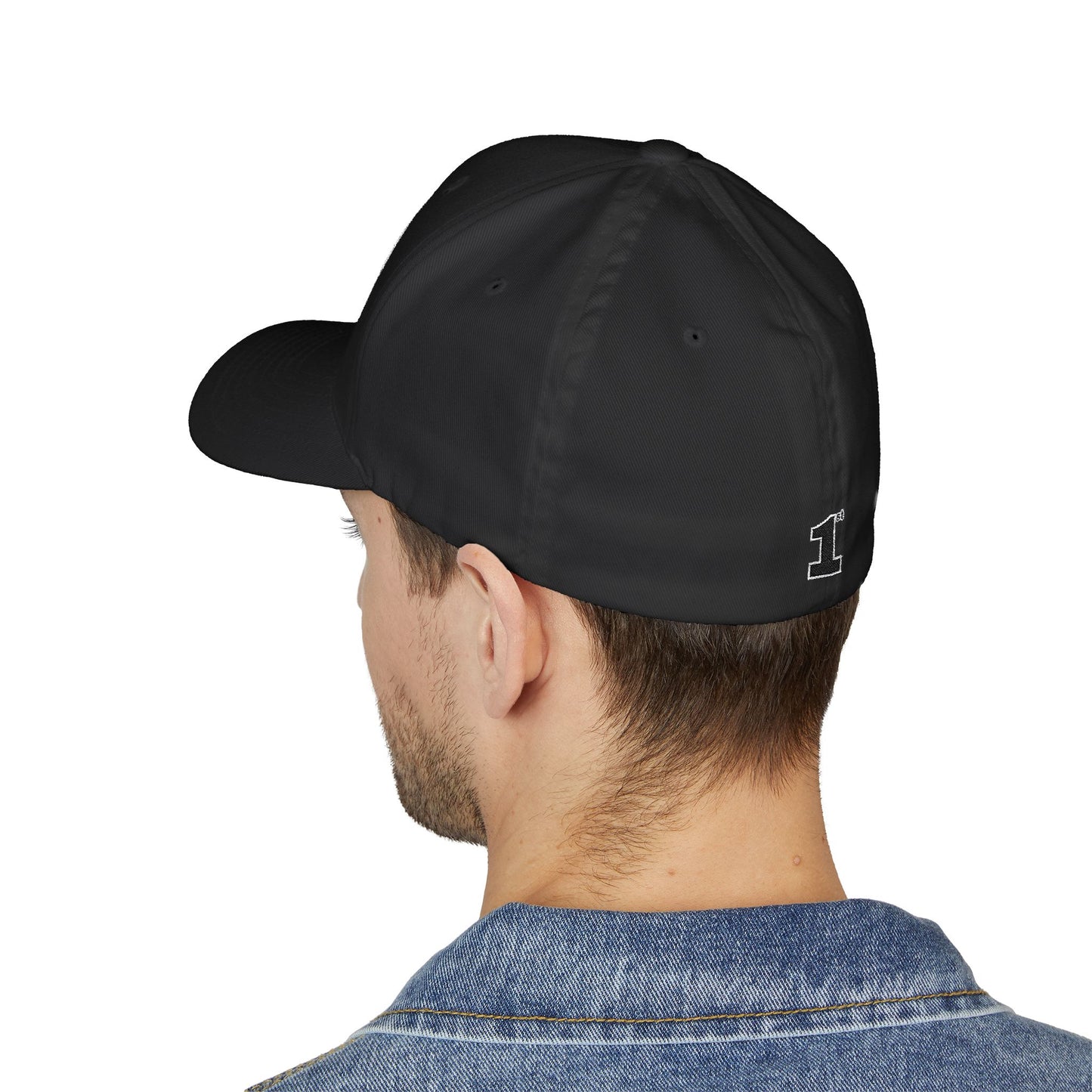 1st Embroidery Closed-Back Cap (black on ASSORTED COLORS)