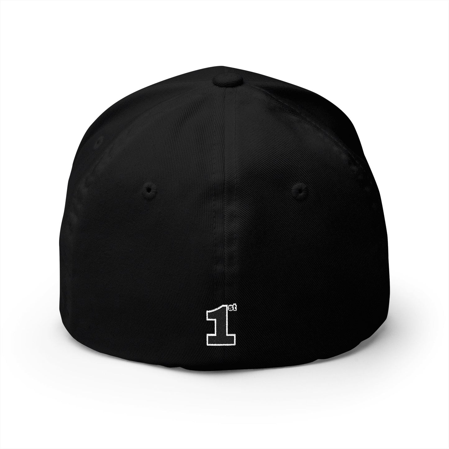 1st Embroidery Closed-Back Cap (black on ASSORTED COLORS)