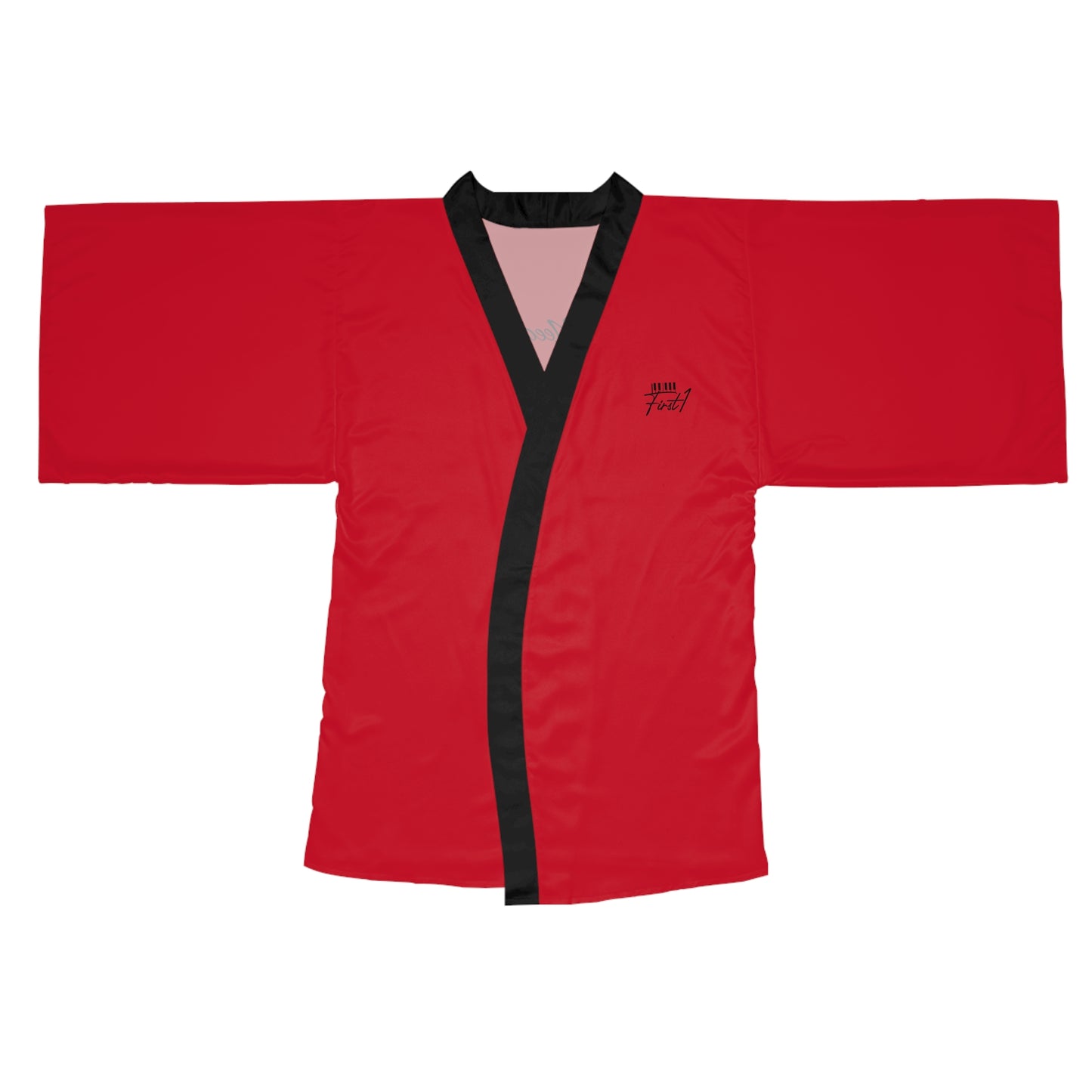 "All We Need Is Trust" Long Sleeve Kimono Robe (RED)