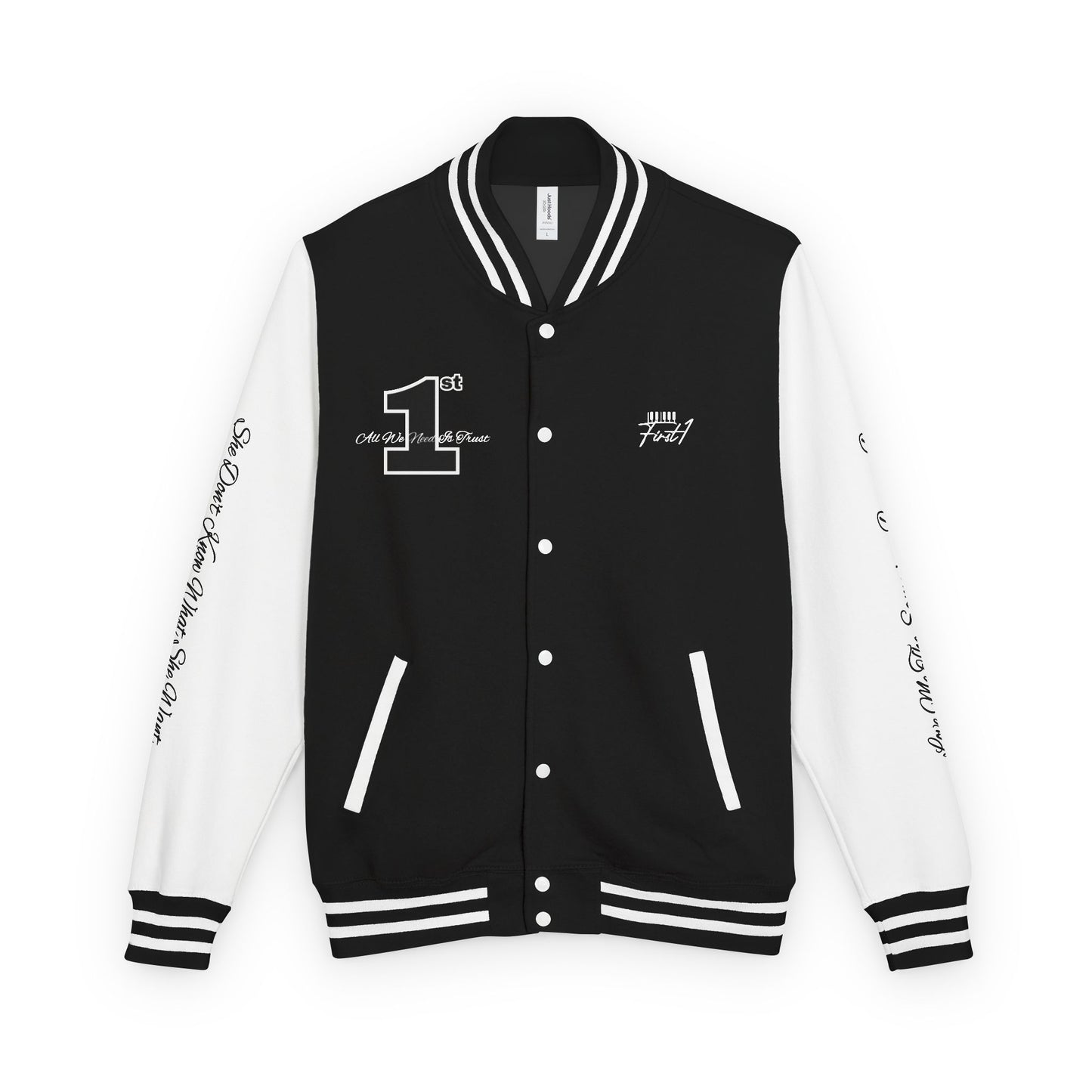 WHAT SHE WANT First1 Varsity Jacket  -Unisex (assorted colors) LIMITED EDITION