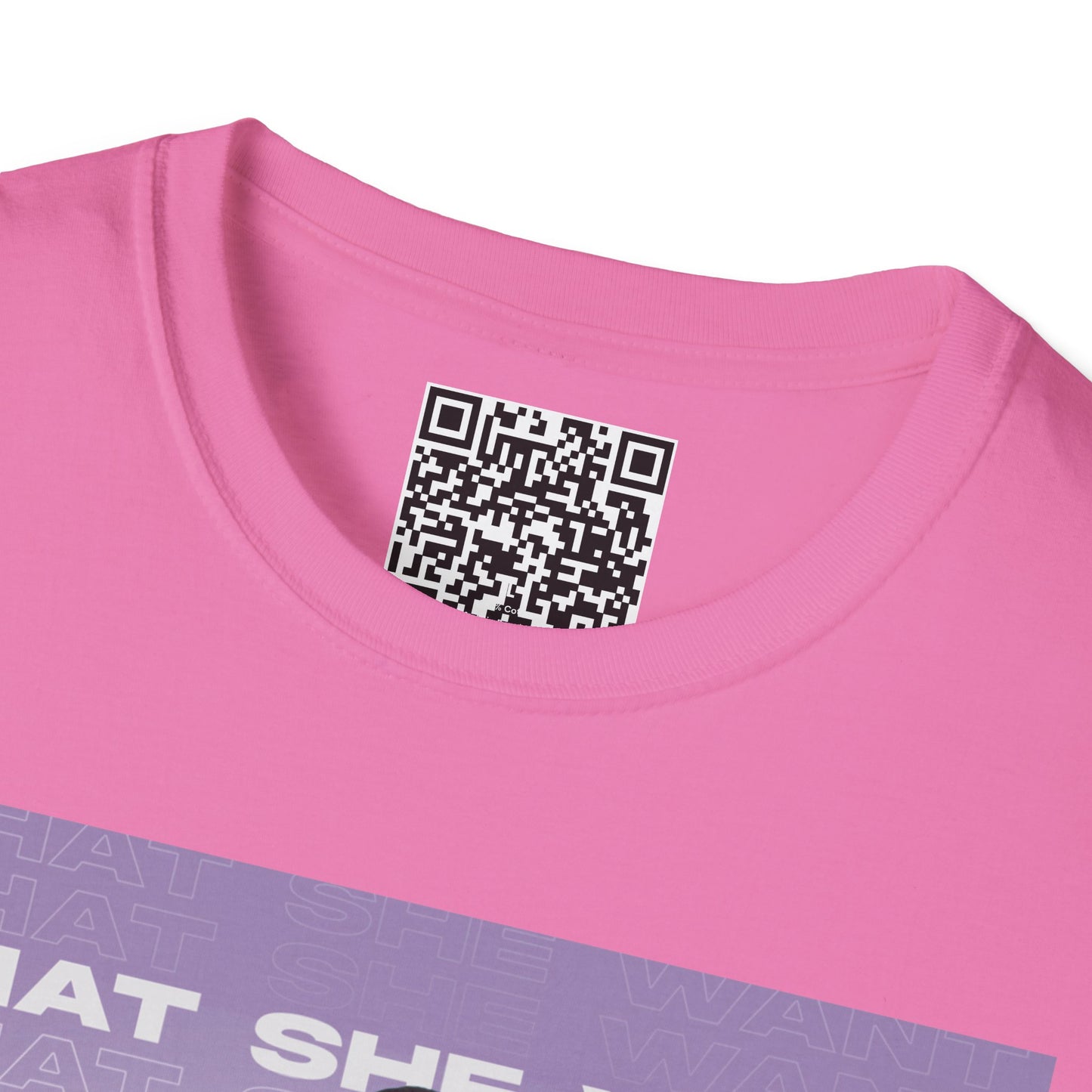 'What She Want' with QR code