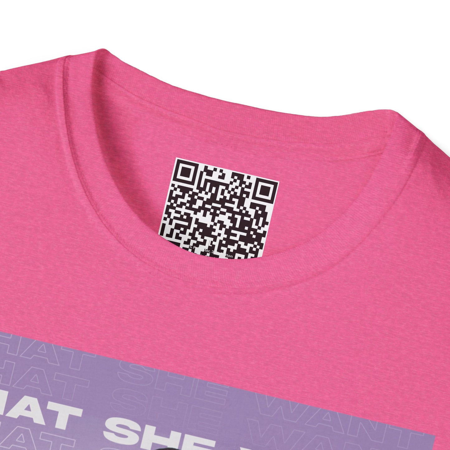 'What She Want' with QR code