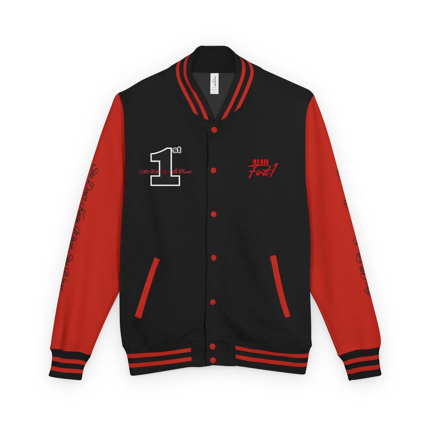 WHAT SHE WANT First1 Varsity Jacket  -Unisex (assorted colors) LIMITED EDITION
