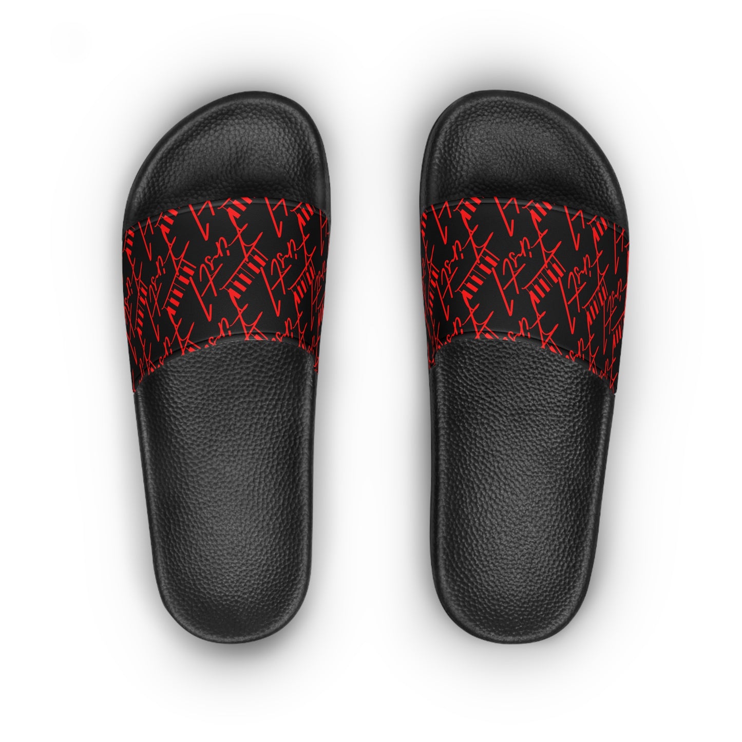 First1 Women's Slides (RED on BLACK)