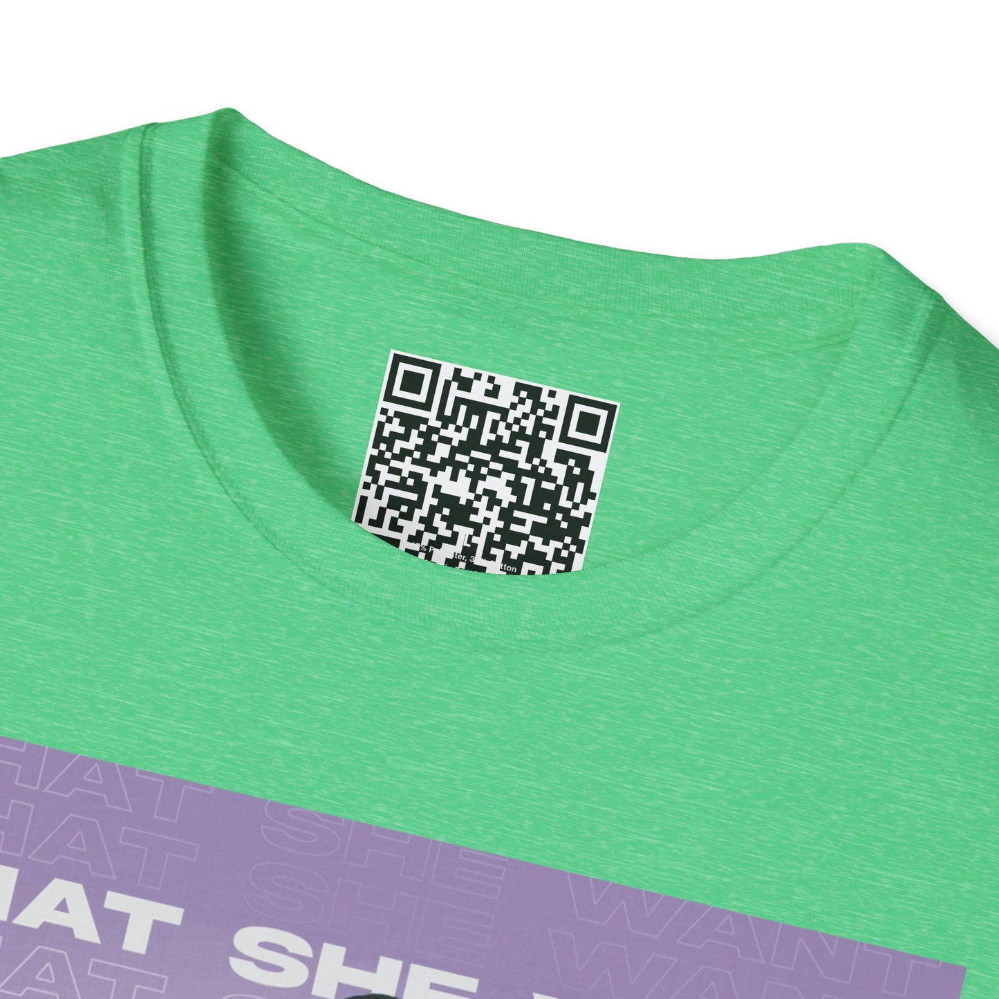 'What She Want' with QR code