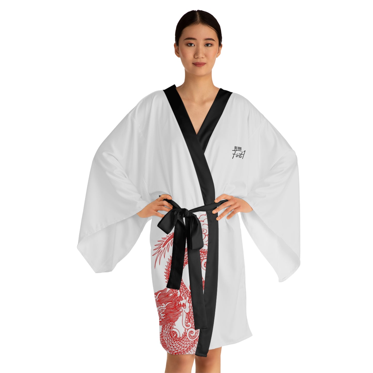"All We Need Is Trust" Long Sleeve Kimono Robe (RED DRAGON EDITION)