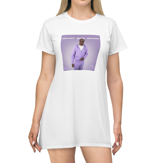 "What She Want" T-Shirt Dress