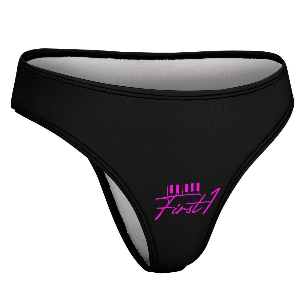 What She Want Thong Black