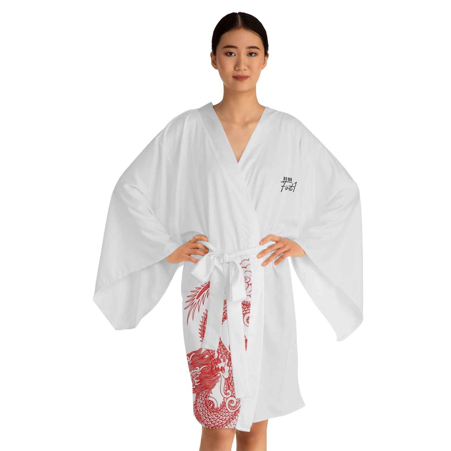 "All We Need Is Trust" Long Sleeve Kimono Robe (RED DRAGON EDITION)