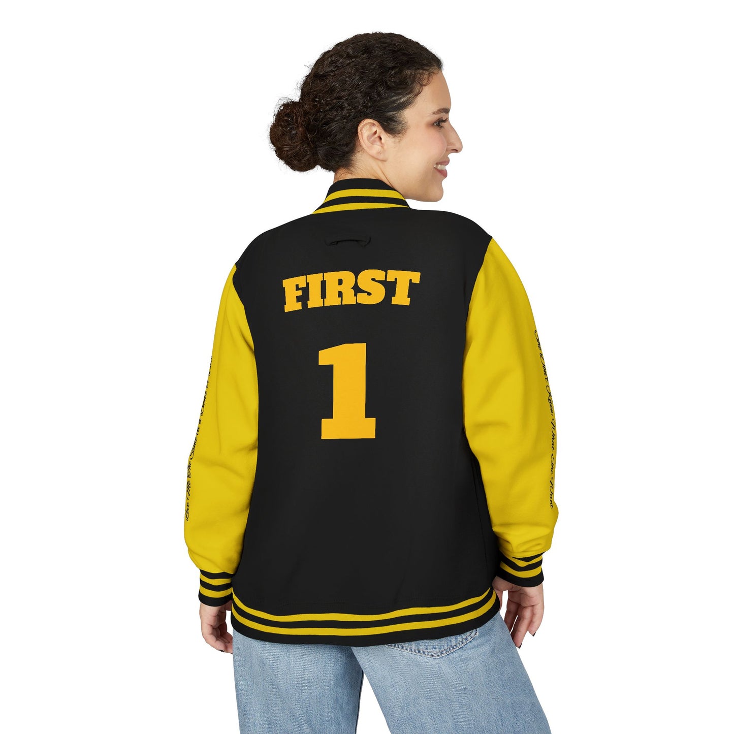 WHAT SHE WANT First1 Varsity Jacket  -Unisex (assorted colors) LIMITED EDITION