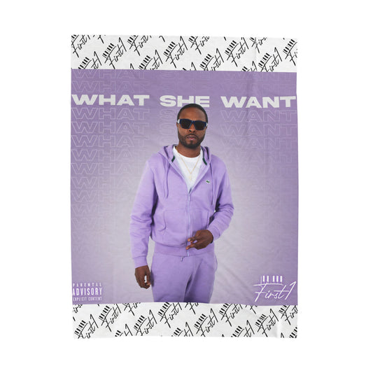 "What She Want" Plush Blanket