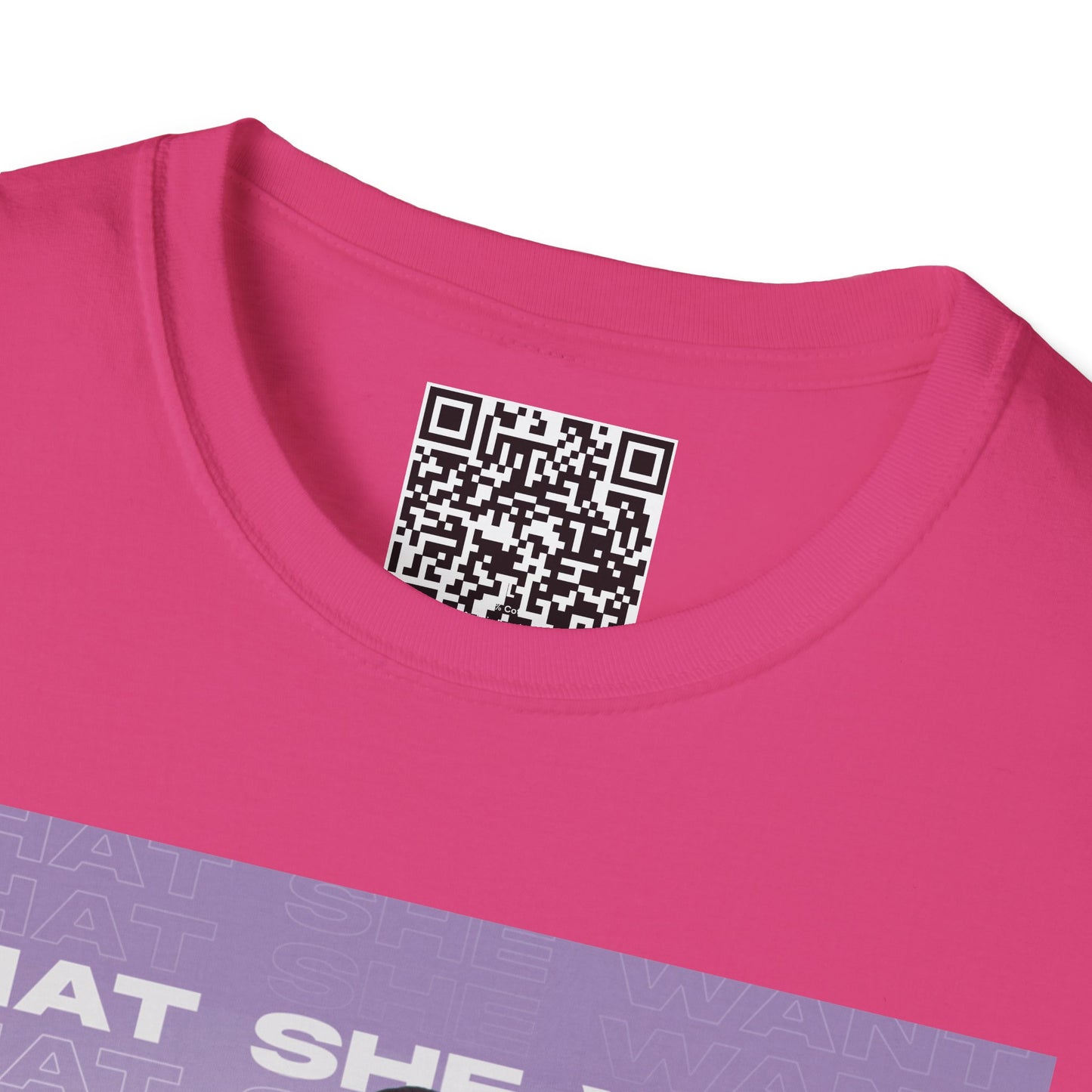 'What She Want' with QR code