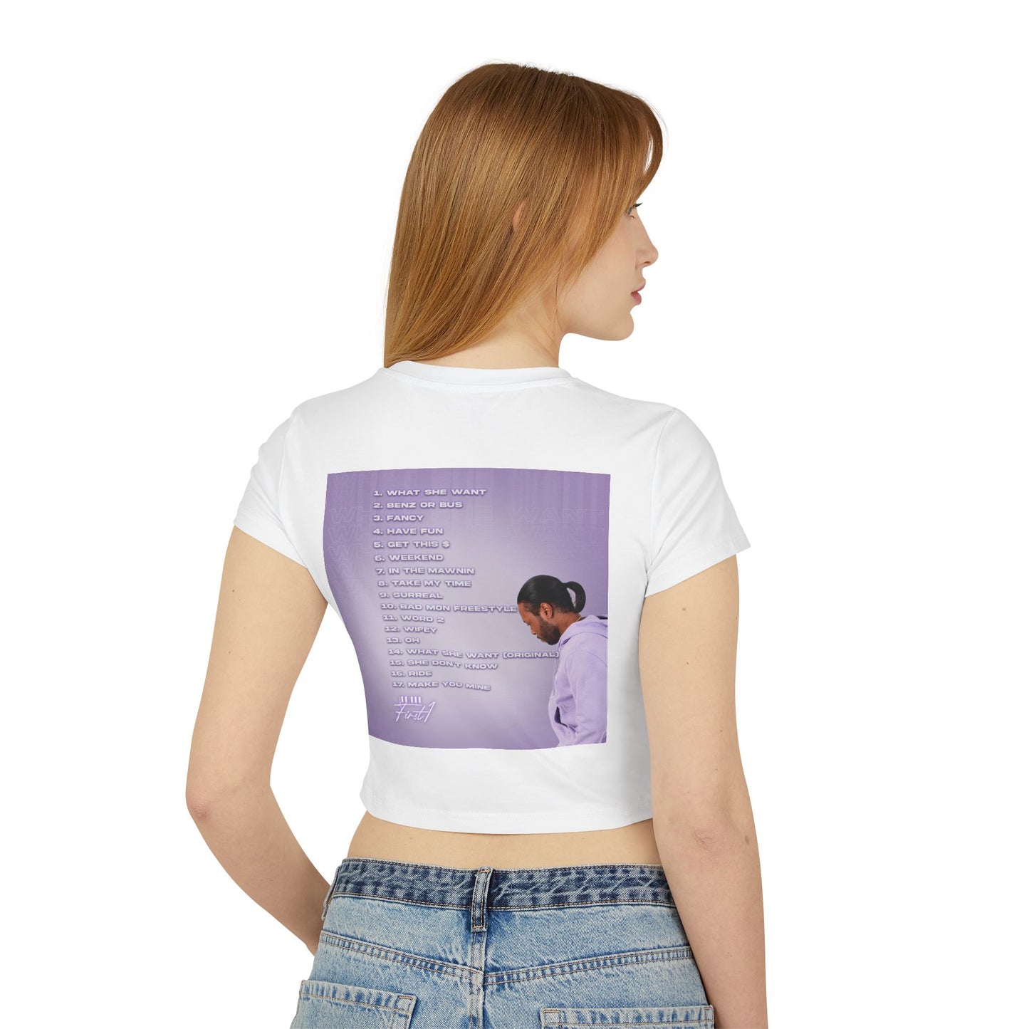 Baby Tee - 'What She Want' Graphic Shirt