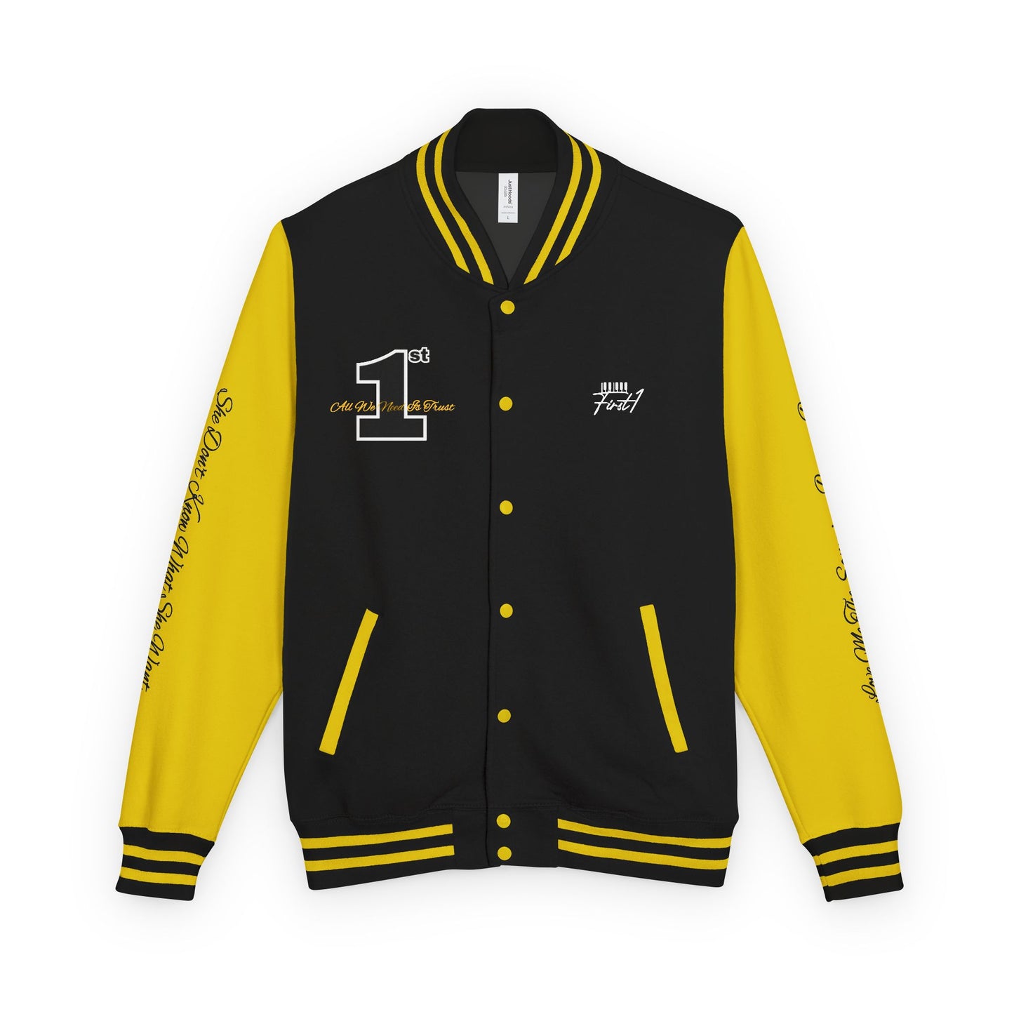 WHAT SHE WANT First1 Varsity Jacket  -Unisex (assorted colors) LIMITED EDITION