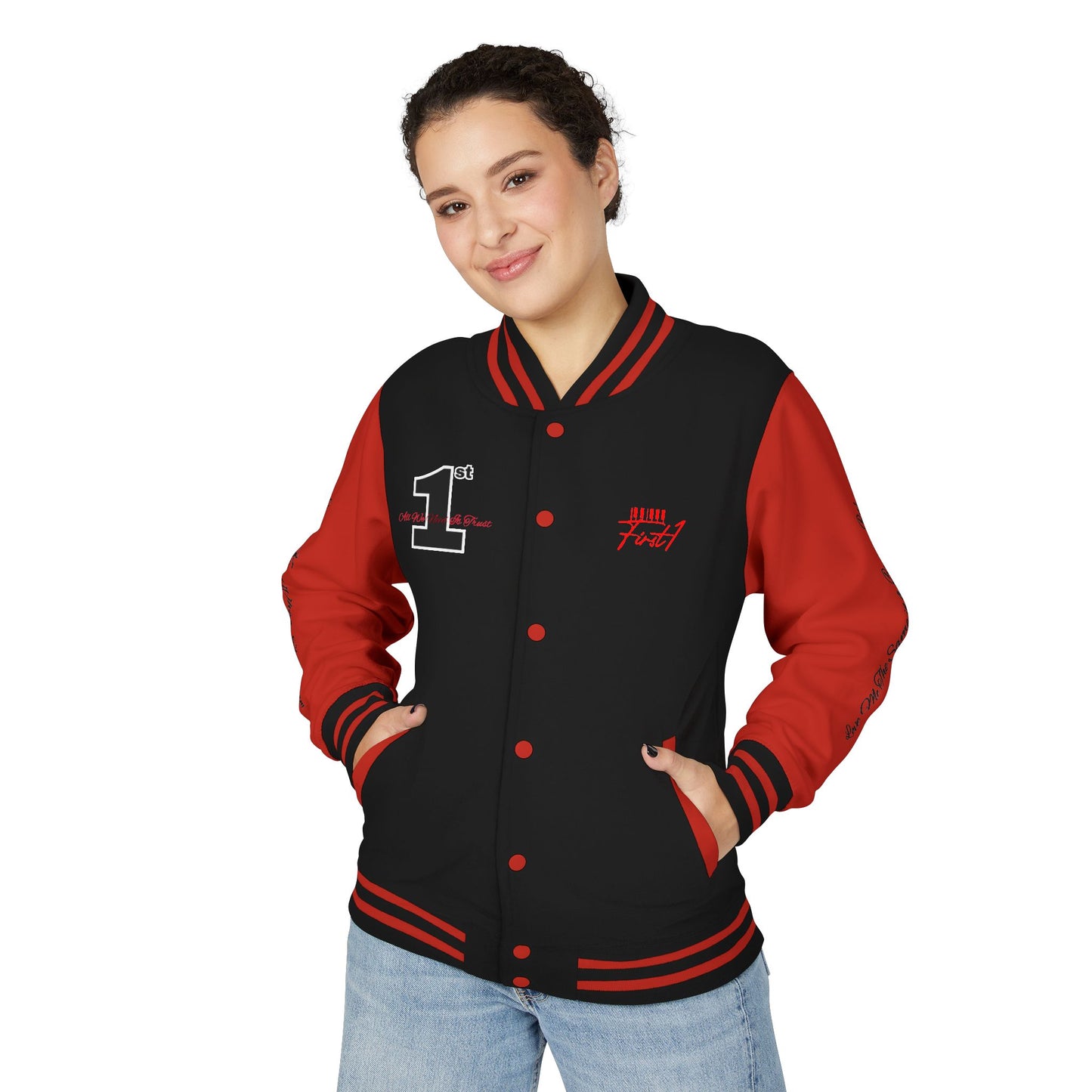 WHAT SHE WANT First1 Varsity Jacket  -Unisex (assorted colors) LIMITED EDITION