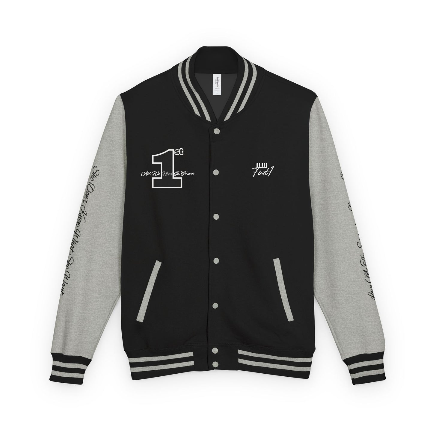 WHAT SHE WANT First1 Varsity Jacket  -Unisex (assorted colors) LIMITED EDITION
