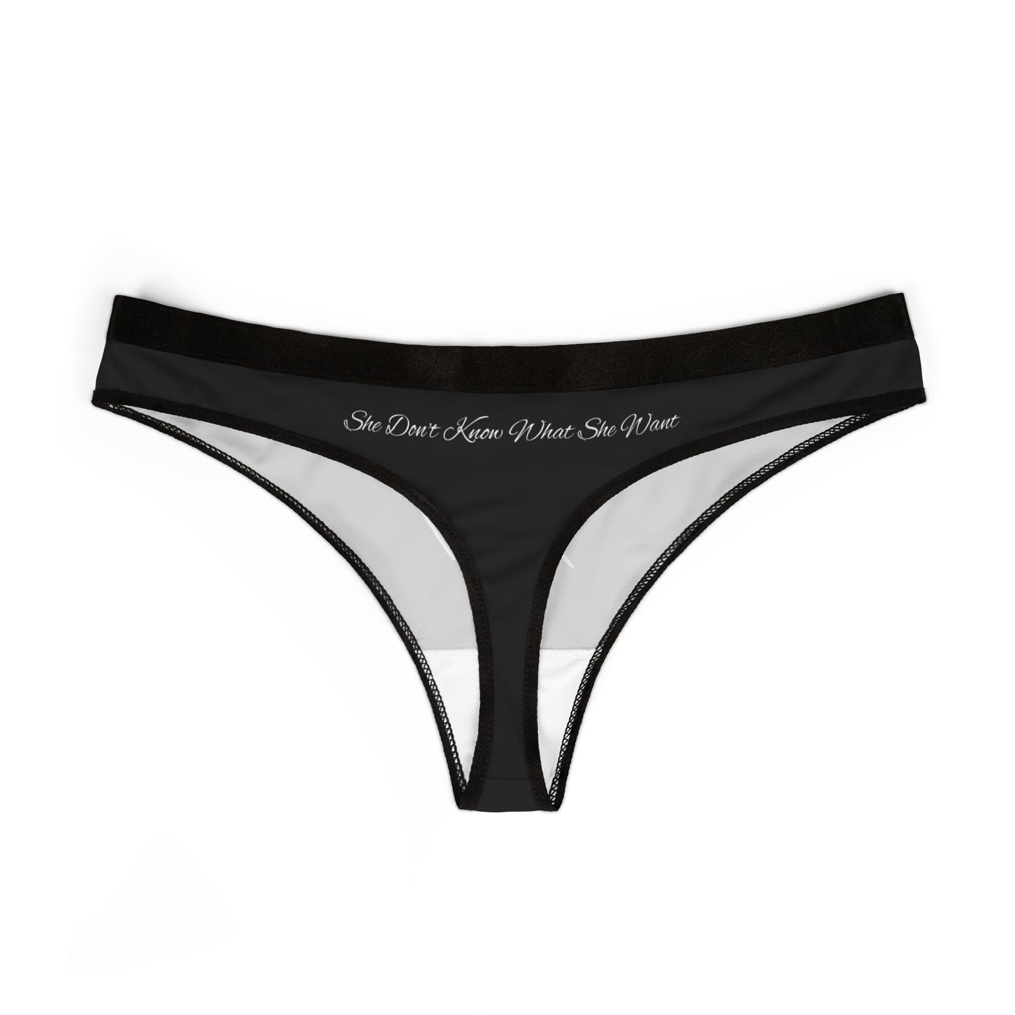 "What She Want" Thong (BLACK)