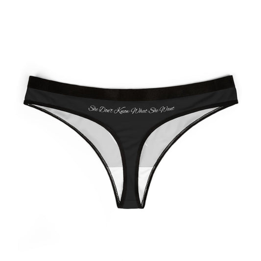 "What She Want" Thong (BLACK)