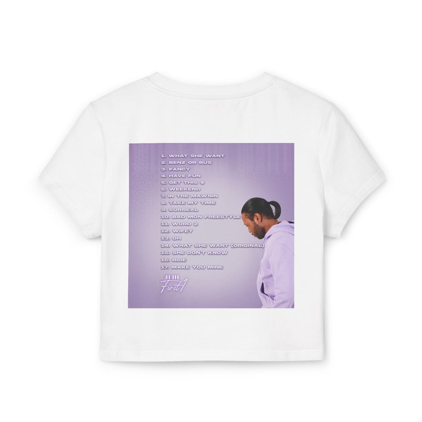 Baby Tee - 'What She Want' Graphic Shirt