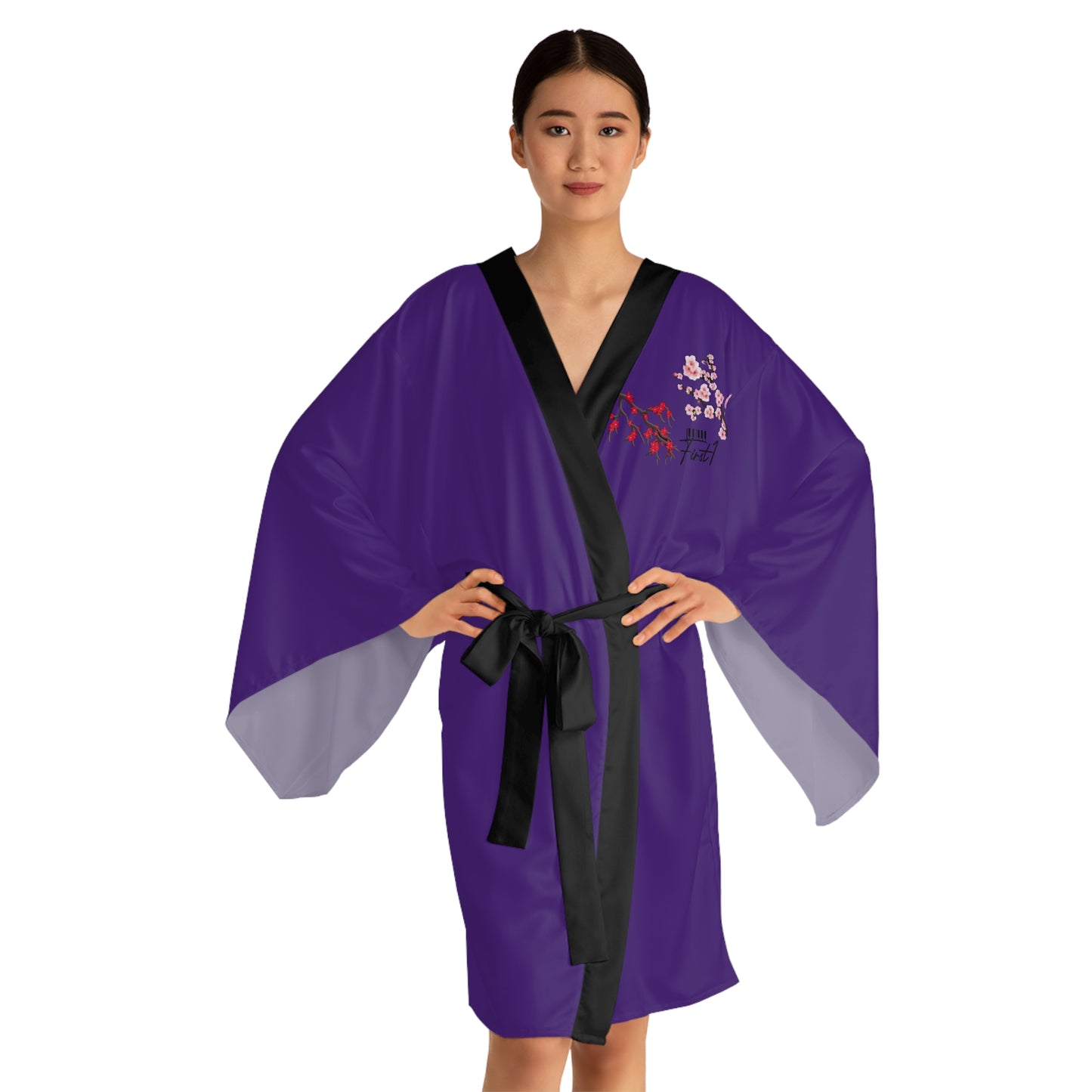 "All We Need Is Trust" Long Sleeve Kimono Robe (FLOWER EDITION)