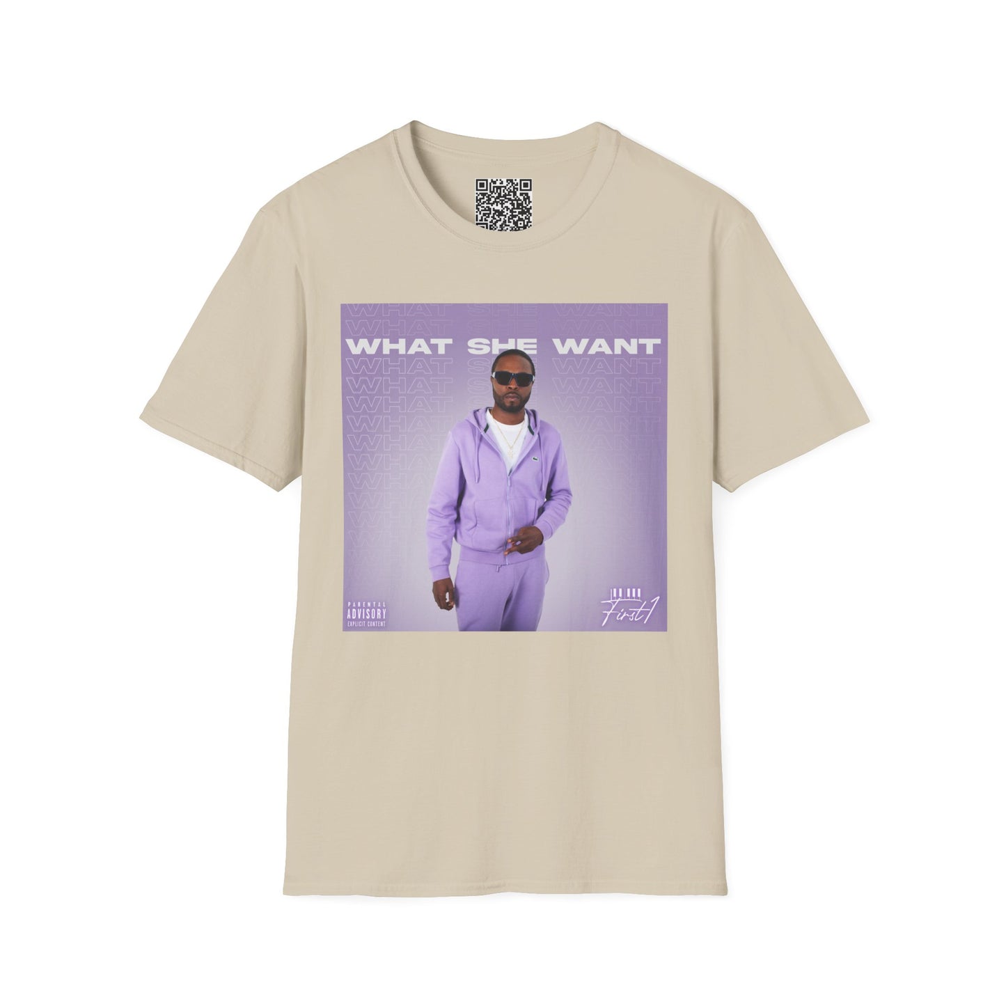 'What She Want' with QR code