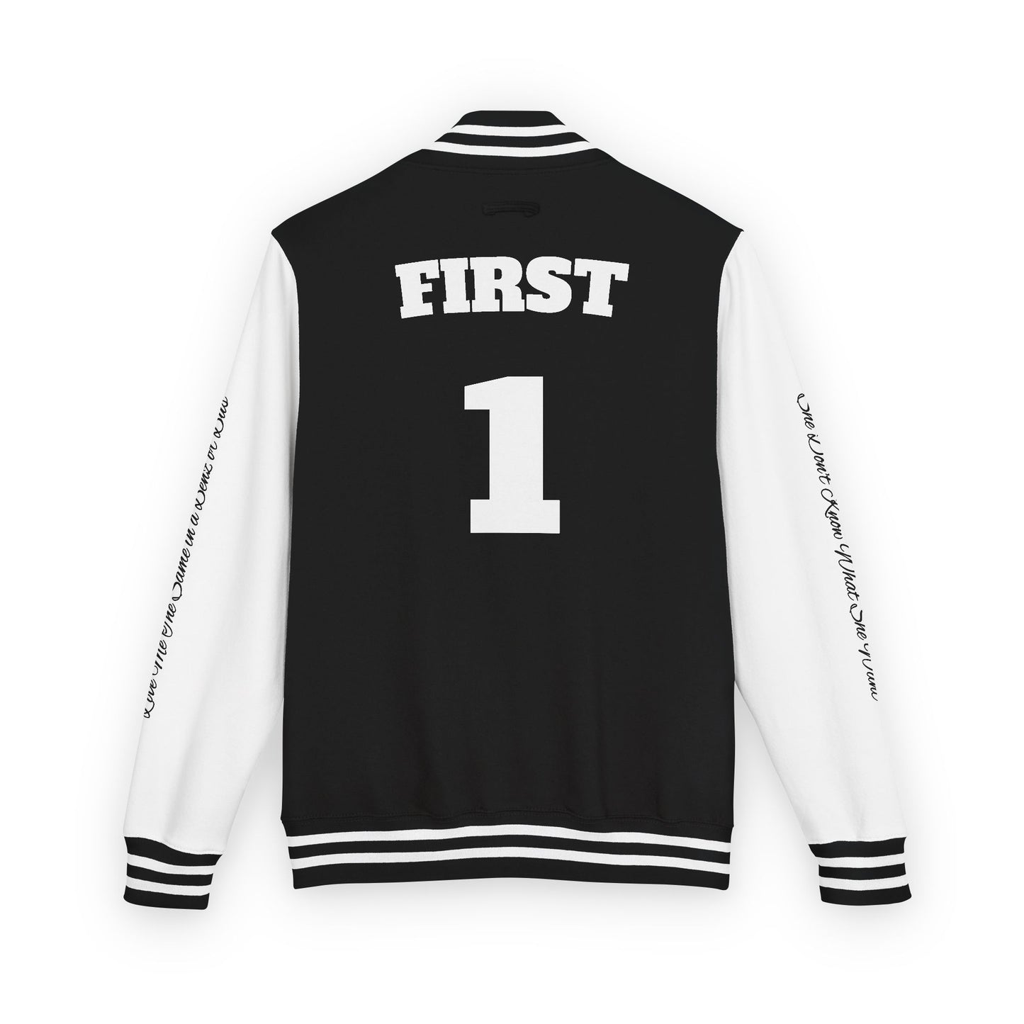 WHAT SHE WANT First1 Varsity Jacket  -Unisex (assorted colors) LIMITED EDITION