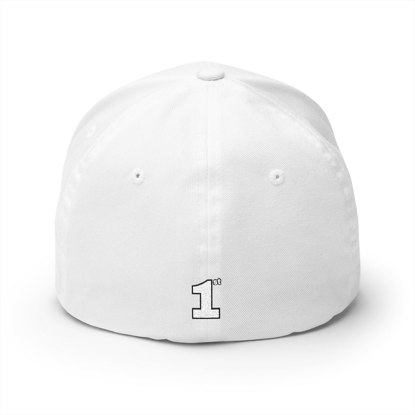 1st Embroidery Closed-Back Cap (White on ASSORTED COLORS)