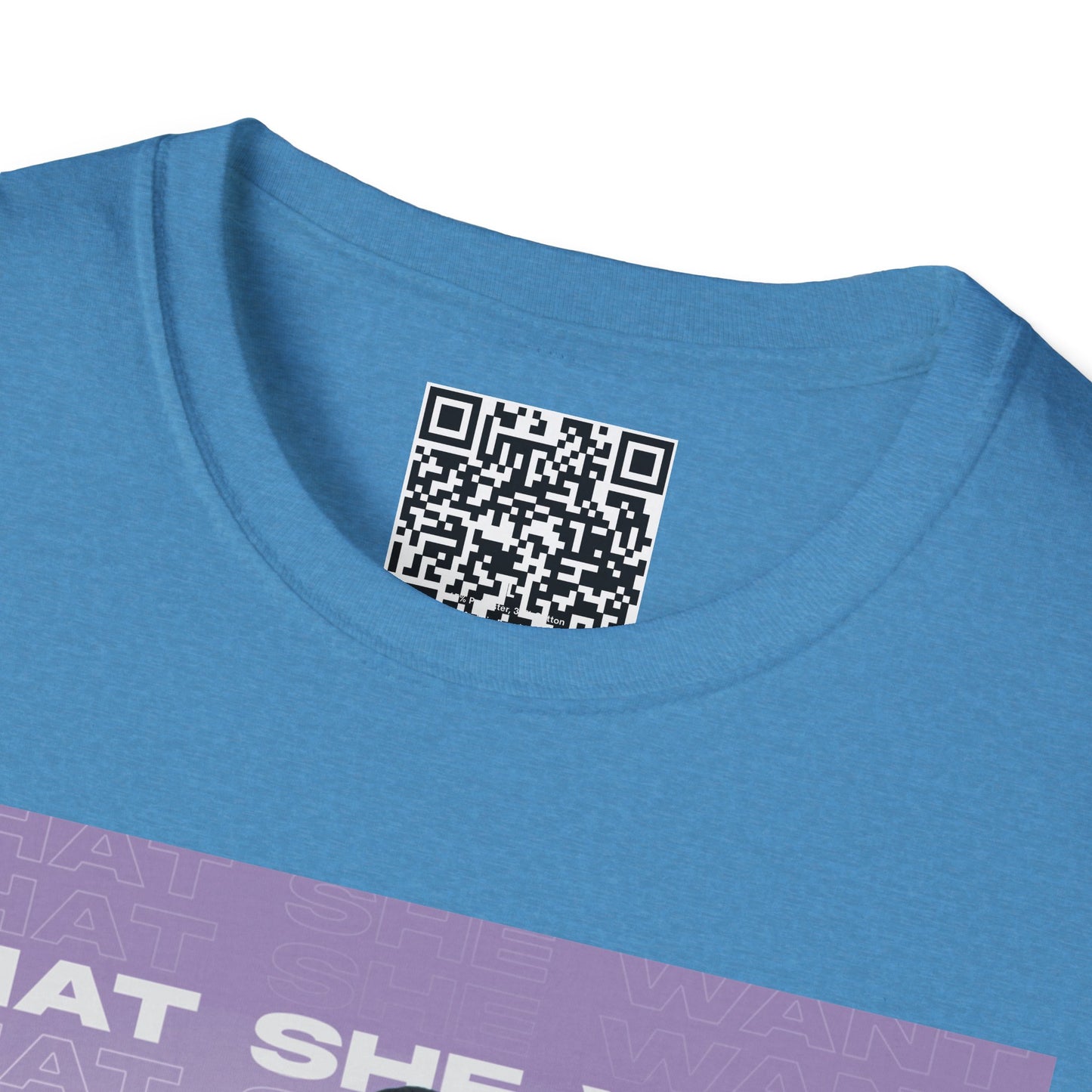 'What She Want' with QR code