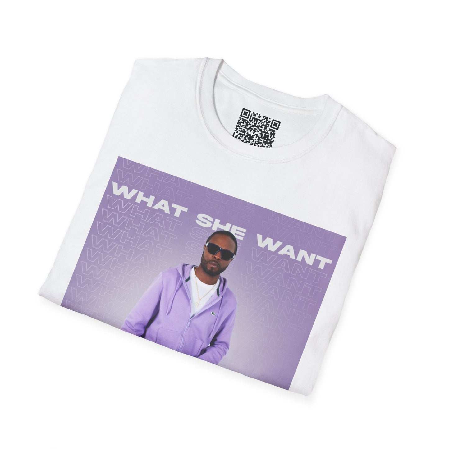 'What She Want' with QR code
