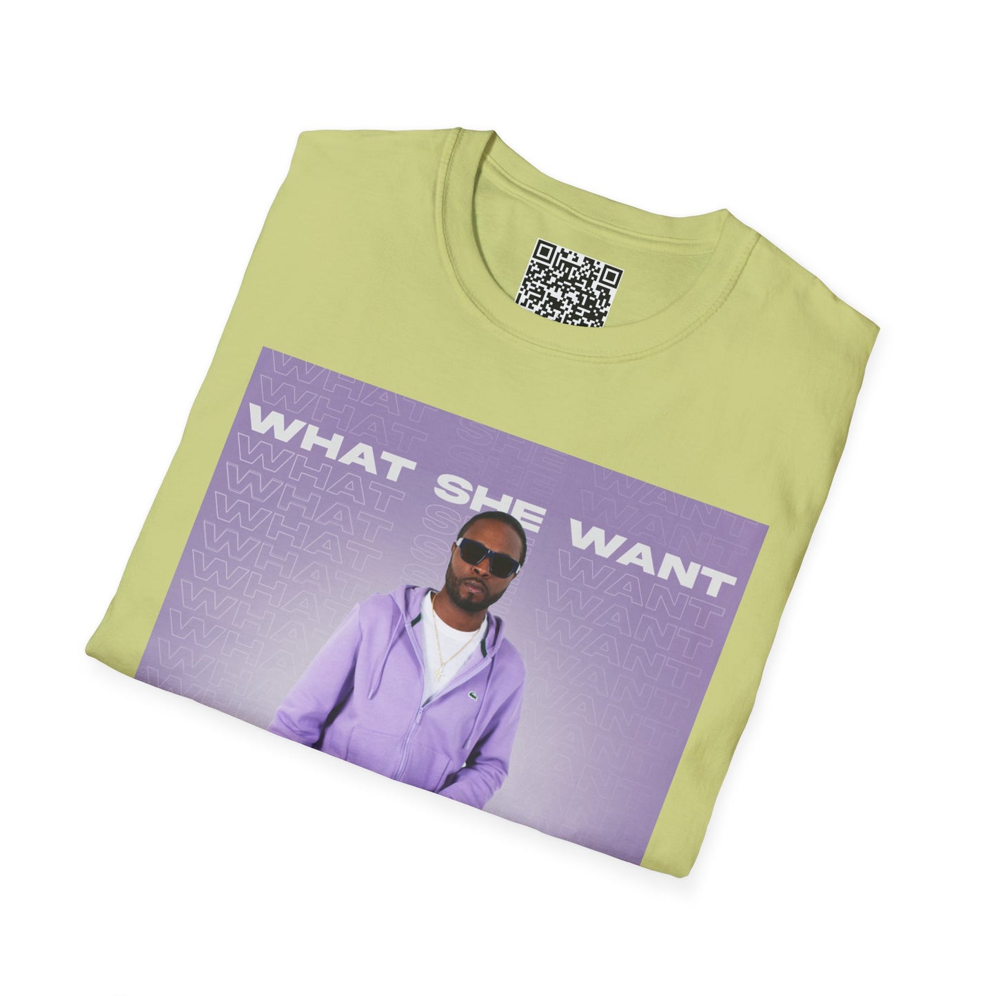 'What She Want' with QR code